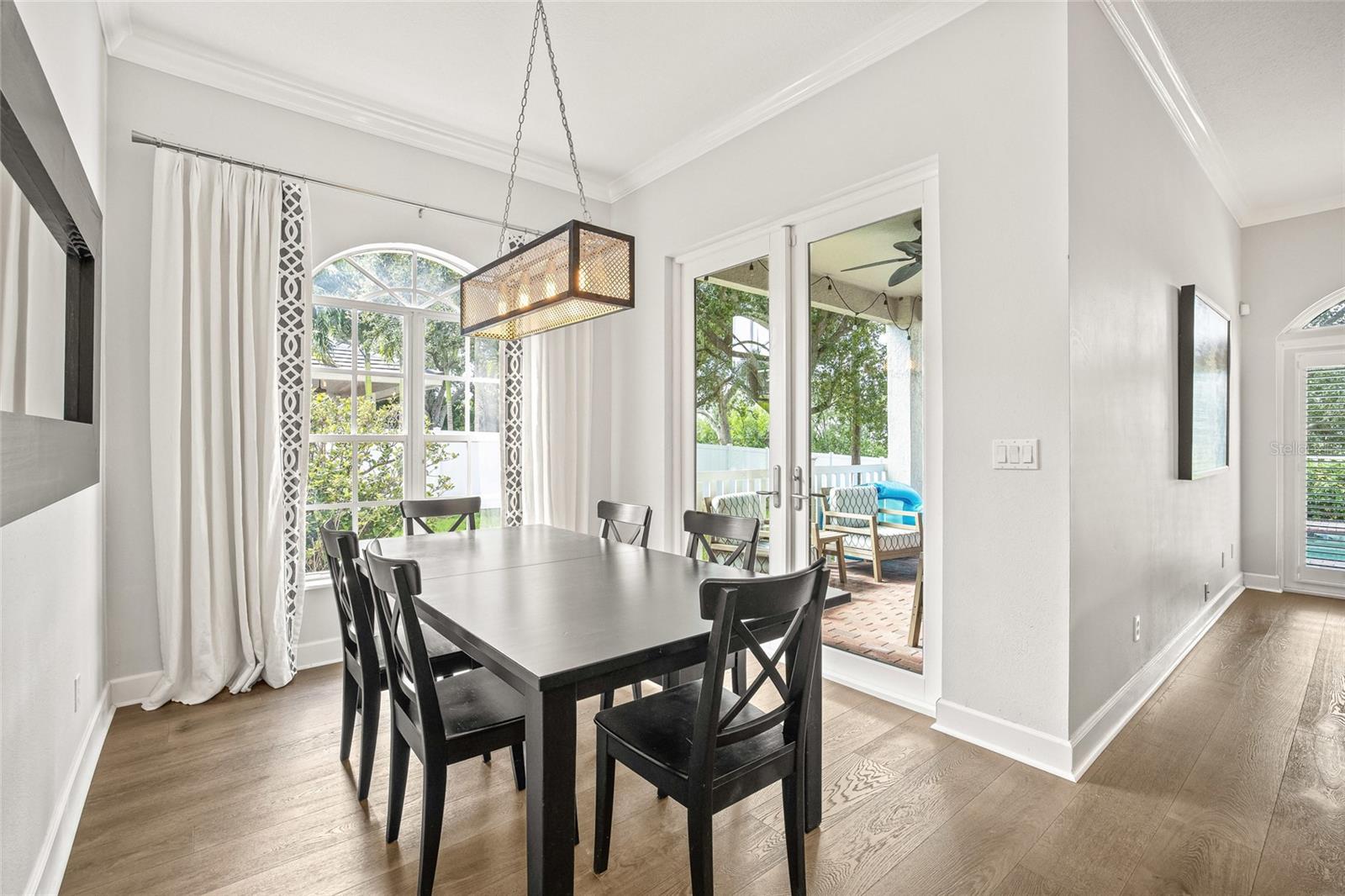 Bright informal dining area.