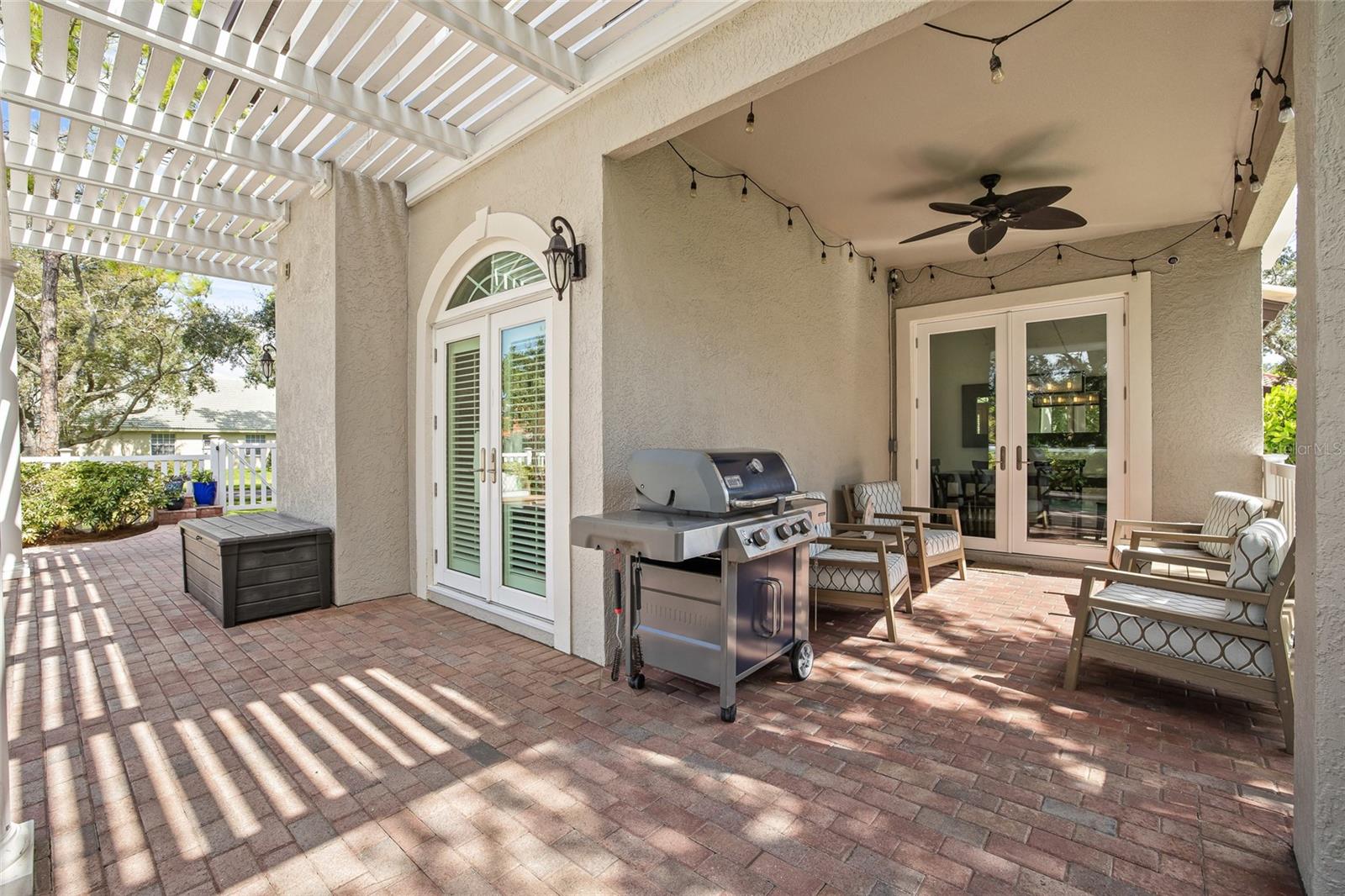 Enjoy cooking out on the outdoor grill.