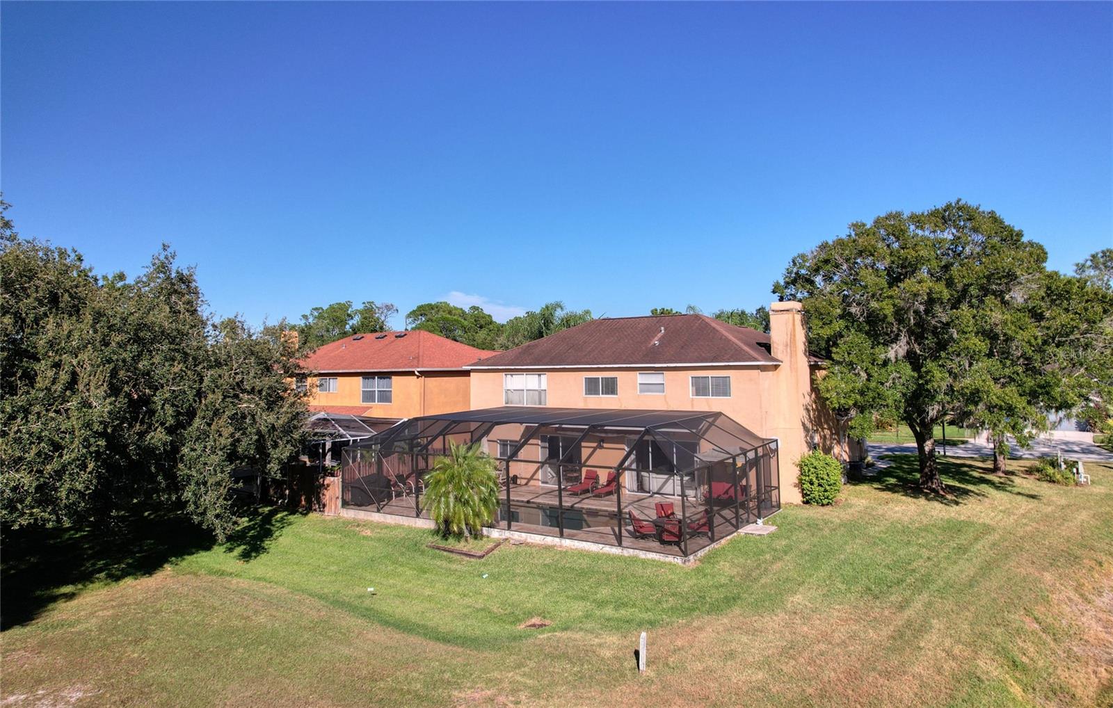 Rear view of the home