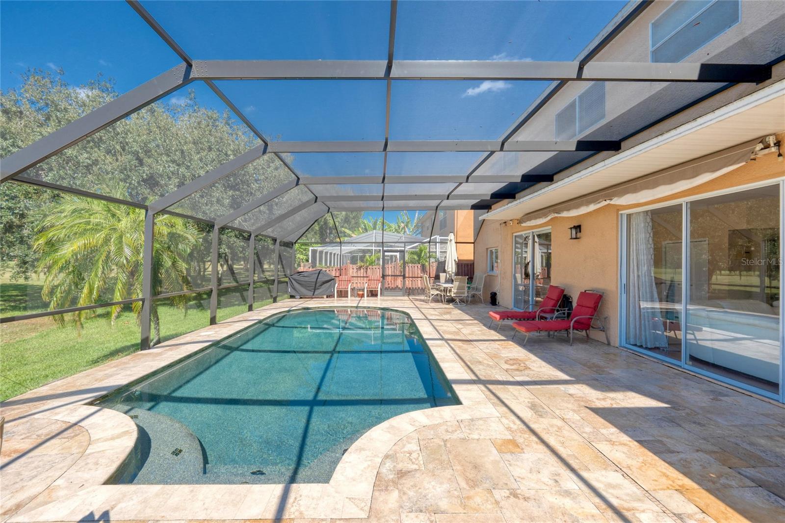 Large pool and screened in lanai