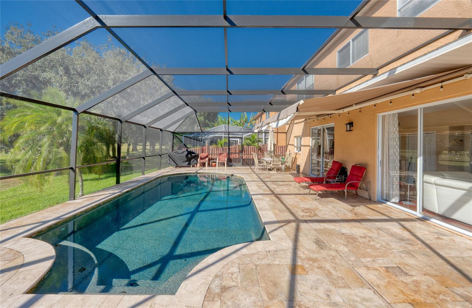 View of the pool area