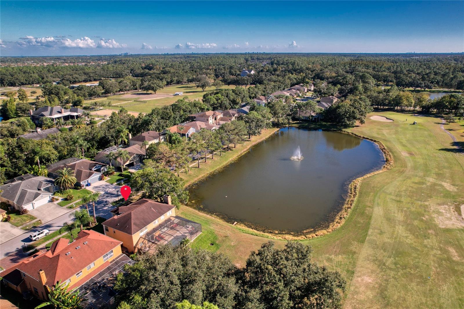 Water and golf course views from this one of a kind lot
