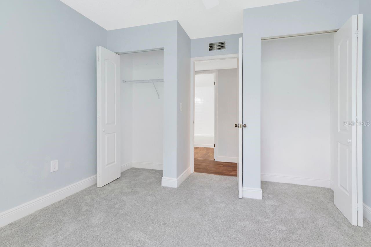 Bedroom #2 with 2 closets
