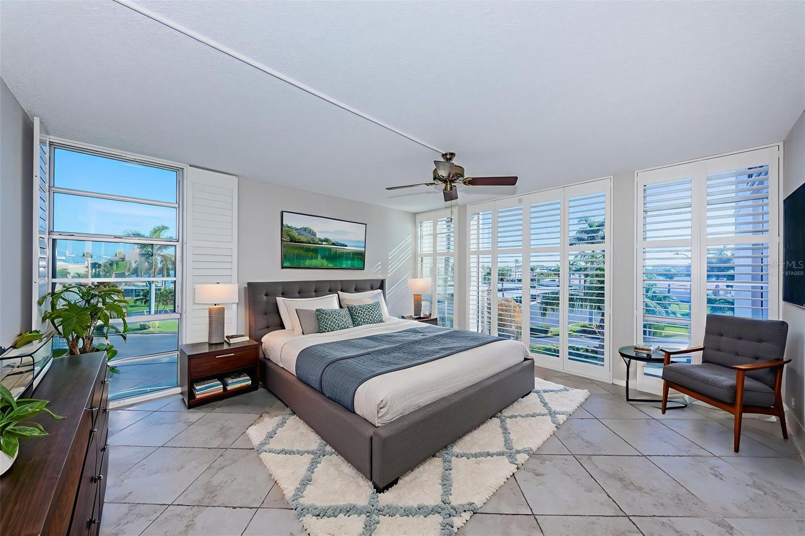 Primary bedroom - virtually staged