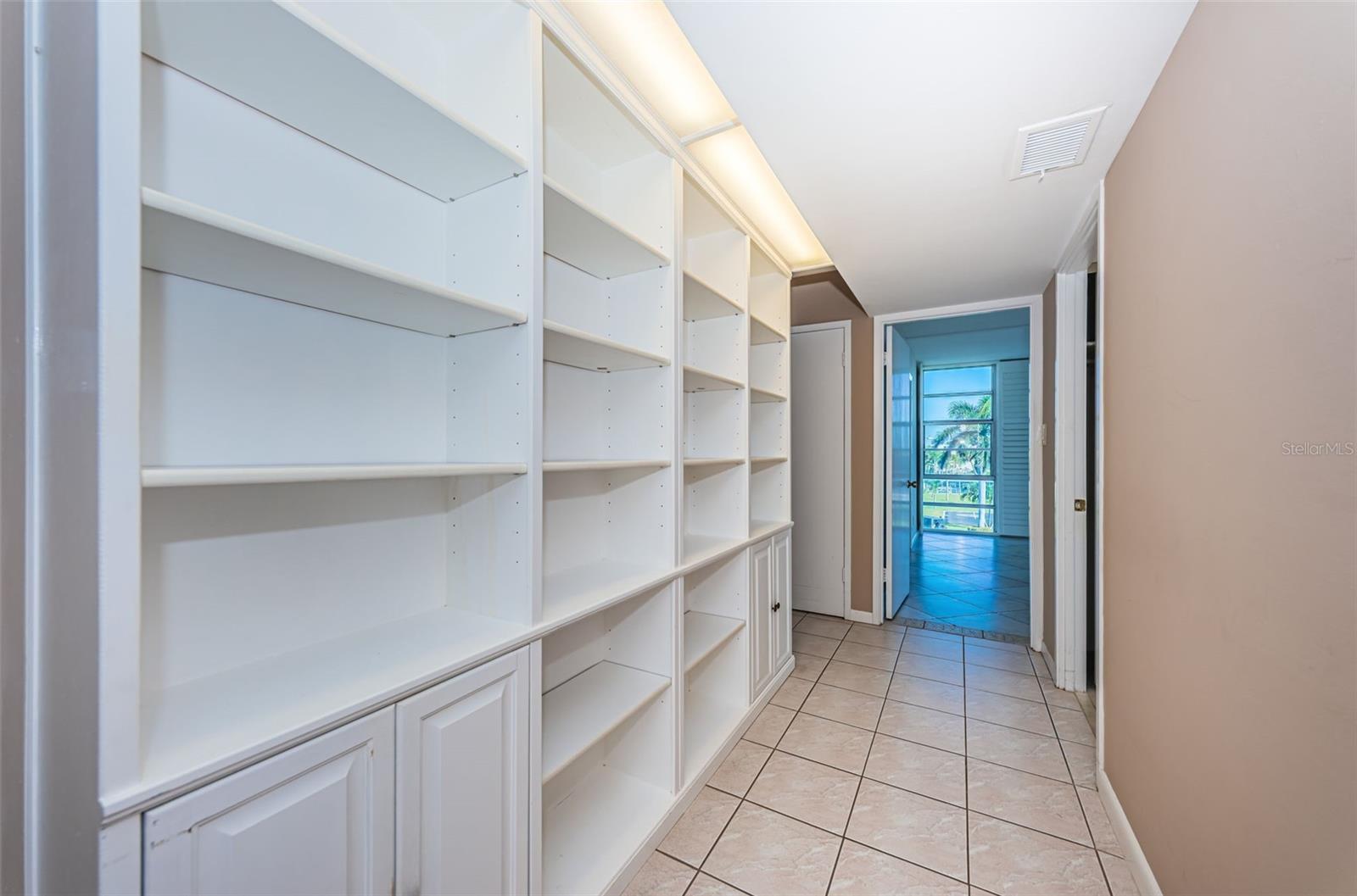 hallway shelves