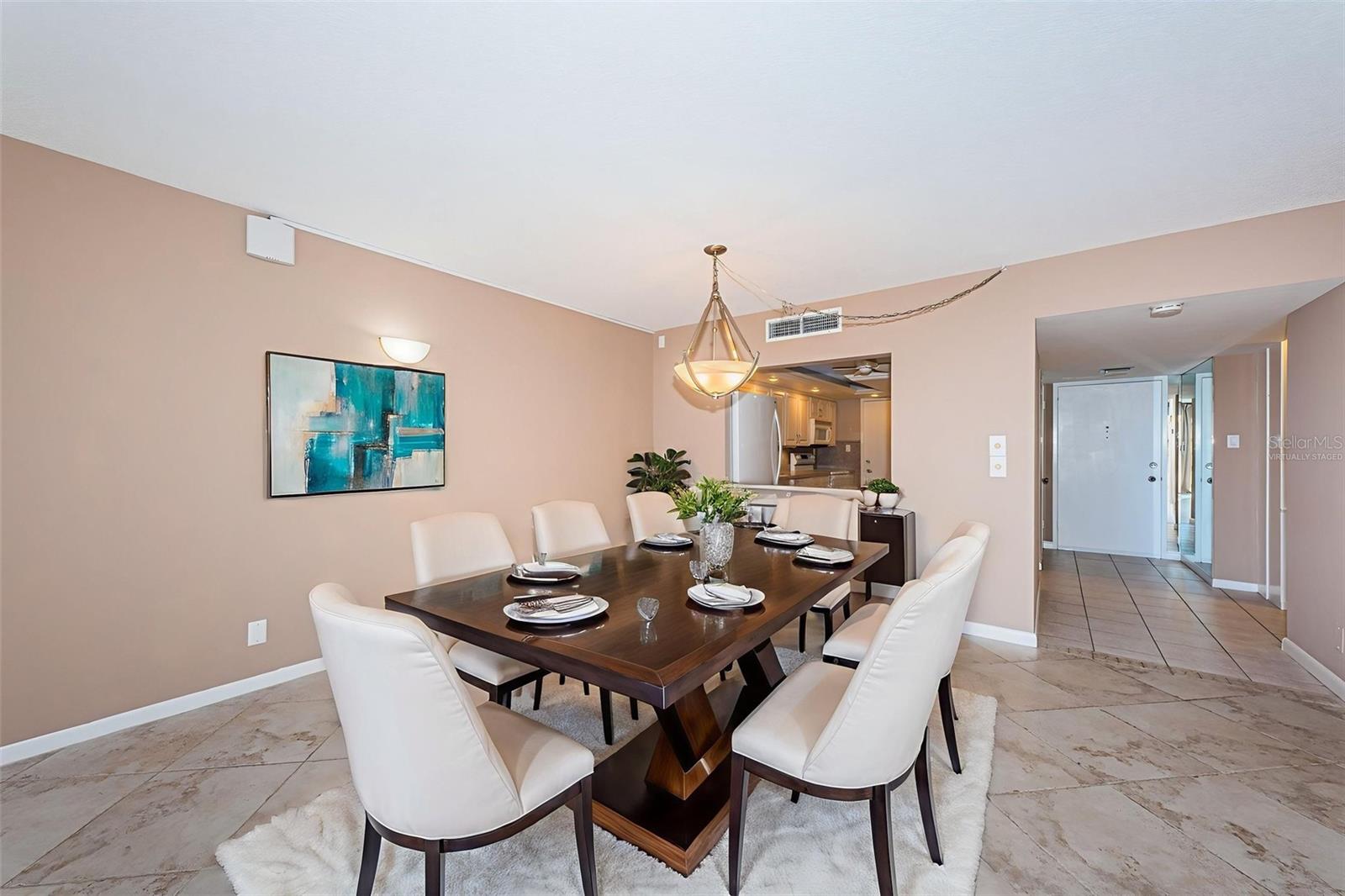 Dining room - virtually staged