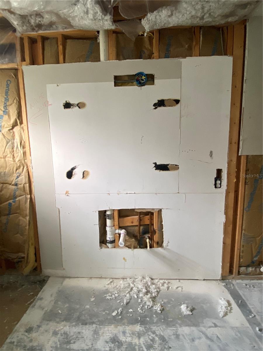 Primary Bathroom - unfinished & ready for new vanity