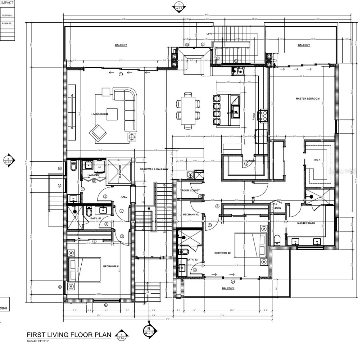 First living level floor plan