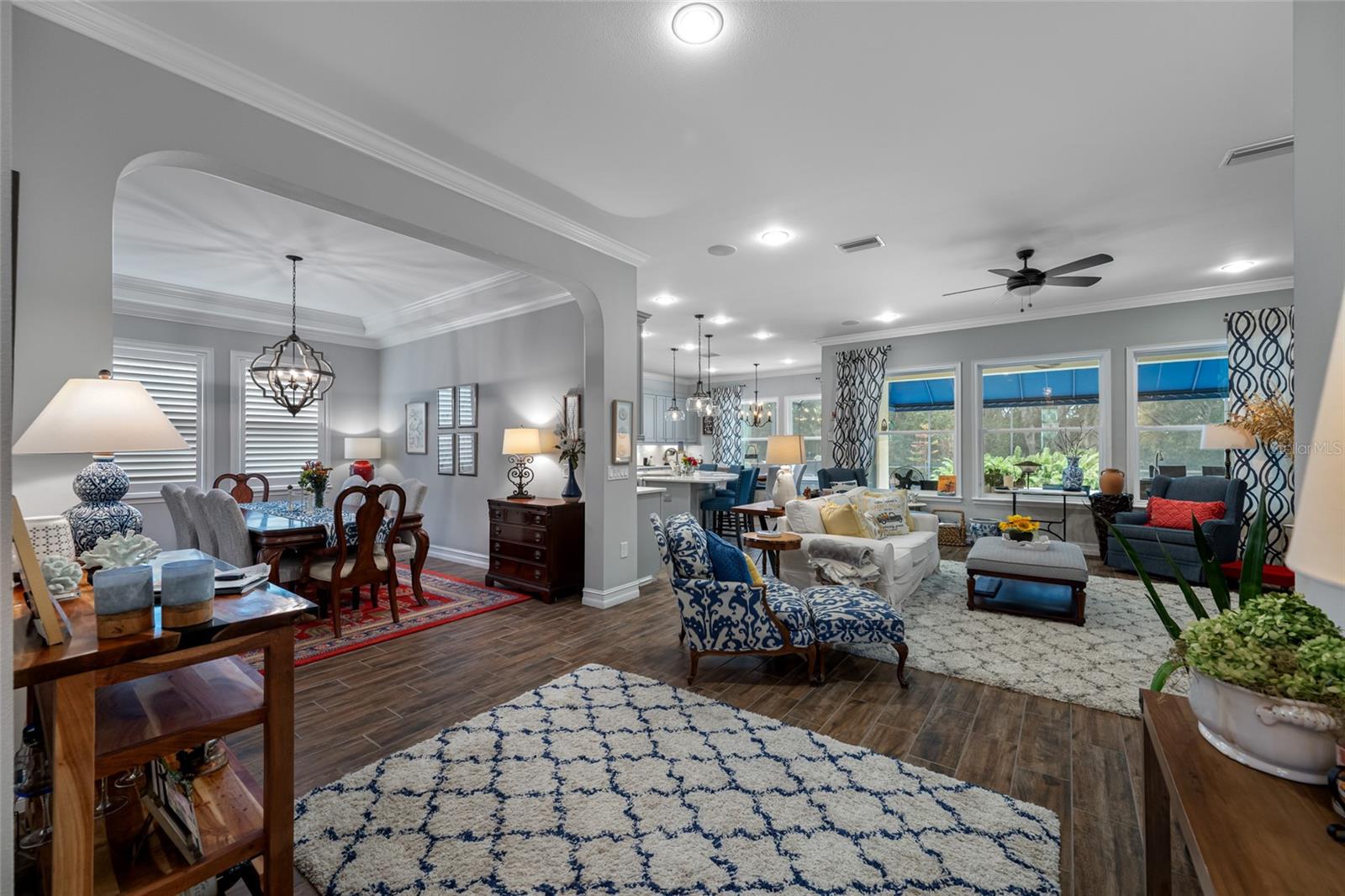 Living room, dining room
