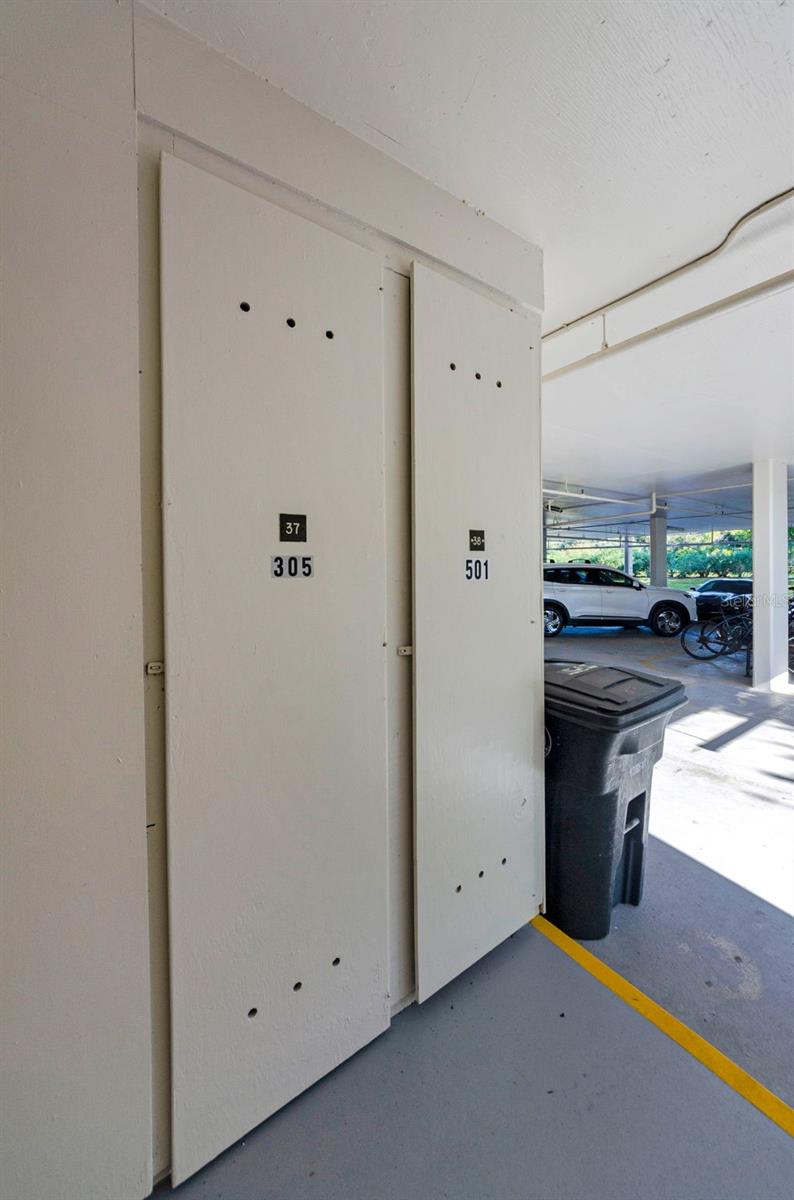 Storage unit in the parkiing garage. #305 and Parking under the building.