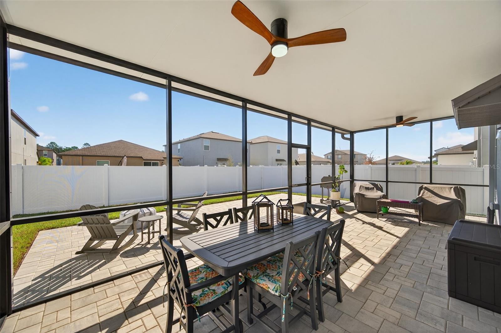Covered and screened lanai