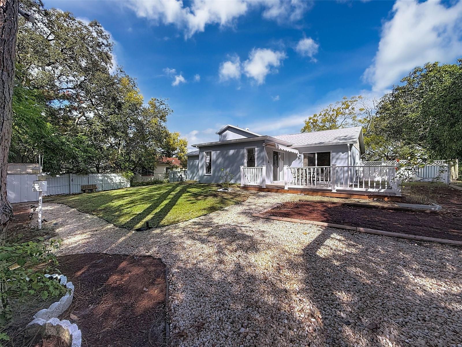 Lovely backyard is an entertainer's dream.