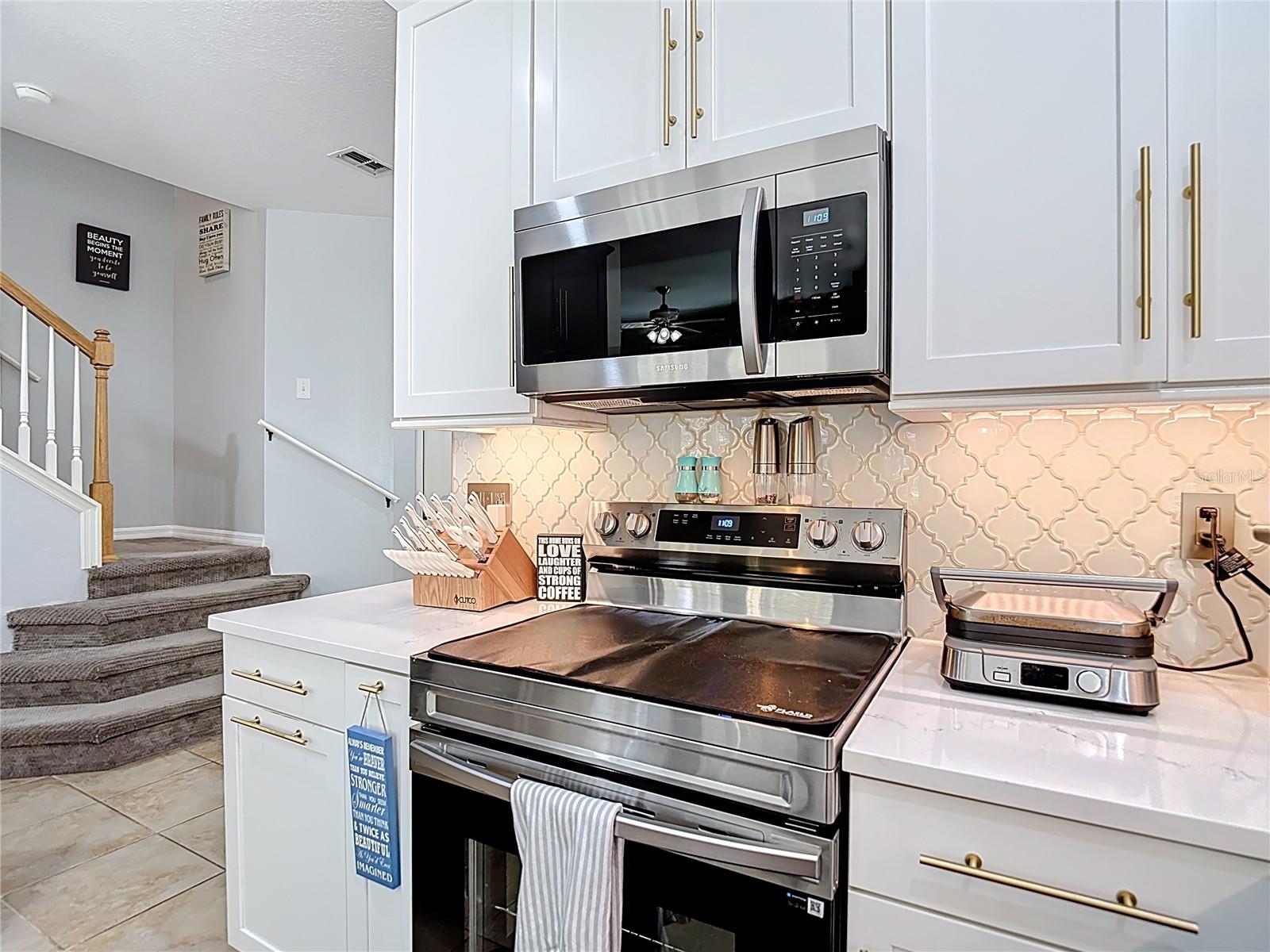 Kitchen with updated stainless steel appliances