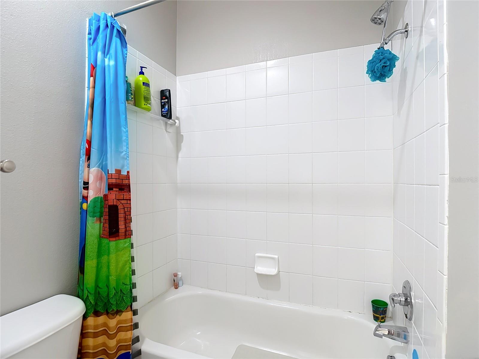 Upstairs bathroom with tub/shower combo