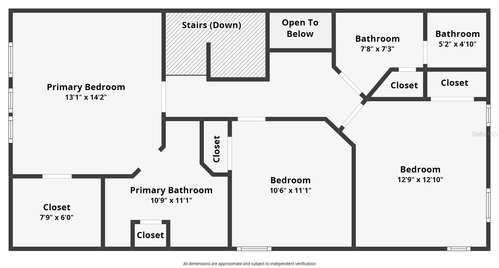 Second level floor plan