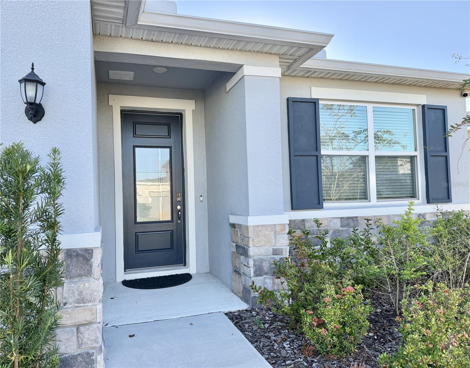 Entryway with Upgraded Beveled Glass Door
