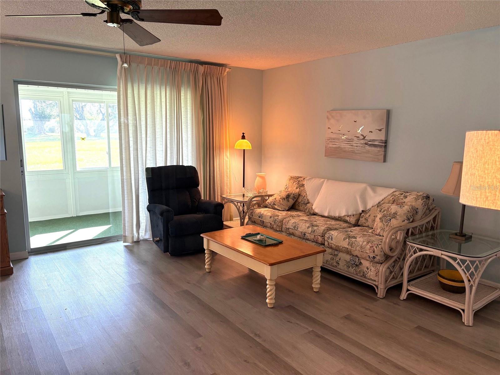 Living Room with Slider doors