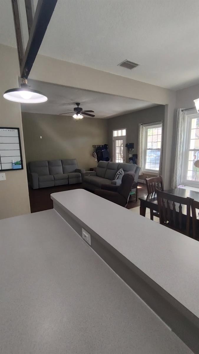 Kitchen looking into Living Room