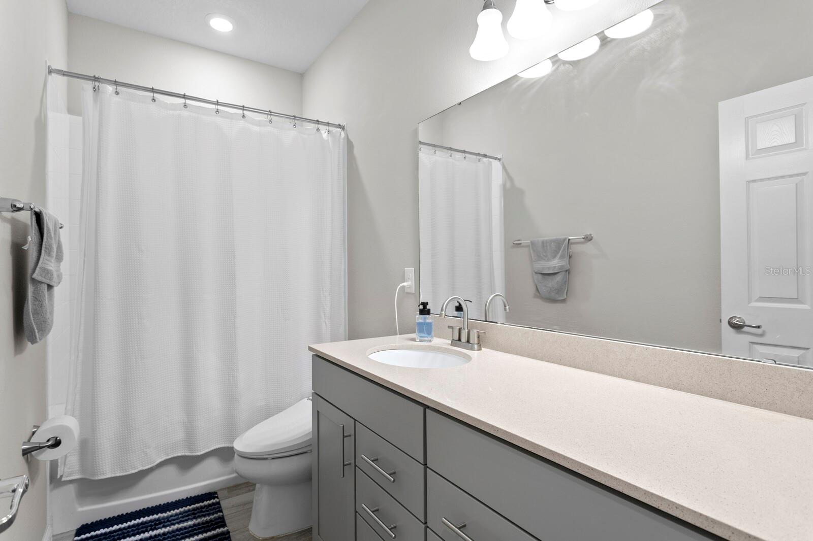 Upgraded Quartz Countertops Guest Bath