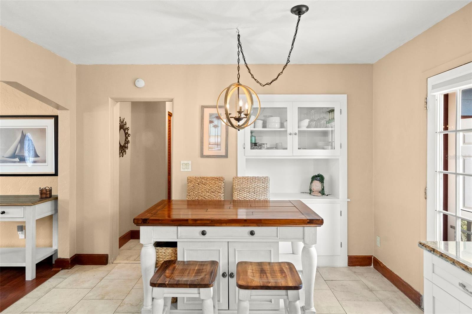 Plenty of space for a dining table.