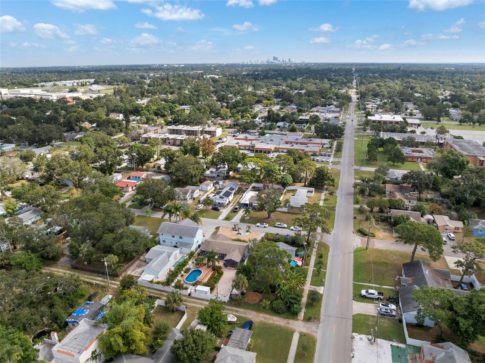 Downtown St Petersburg is a quick car ride.