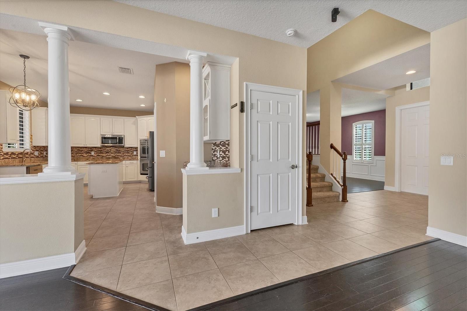 Kitchen is open to family room