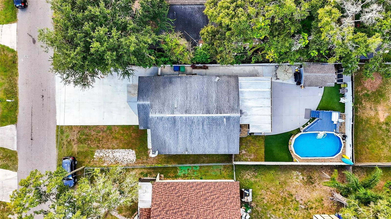 Aerial view of home