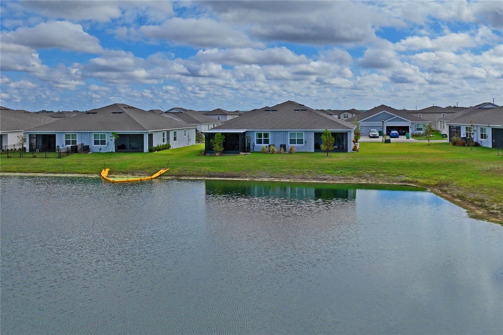 Backyard view of home