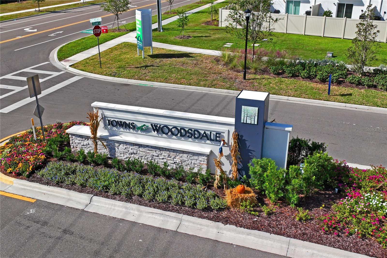 Community entrance and sign
