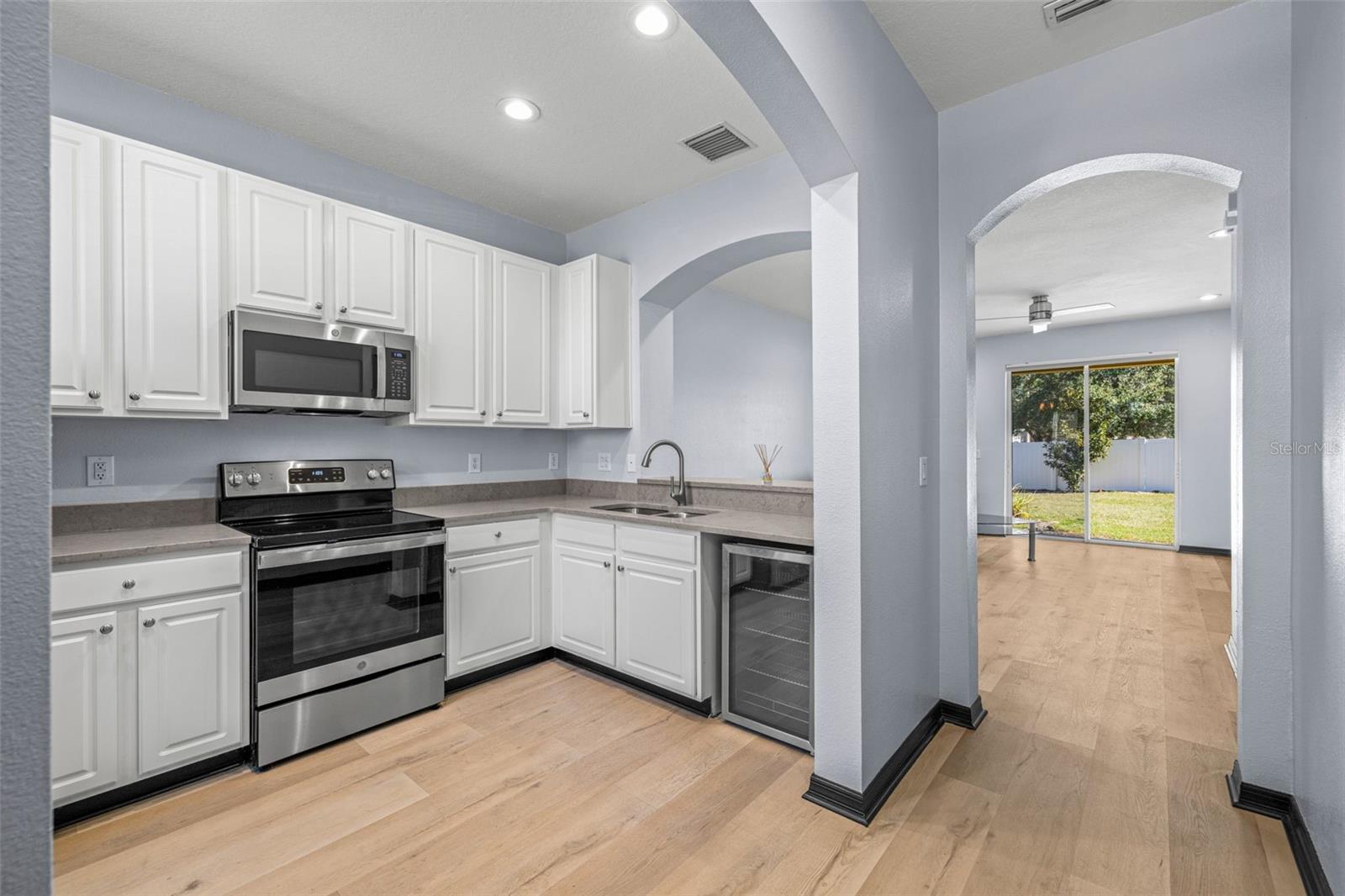 kitchen at front of home