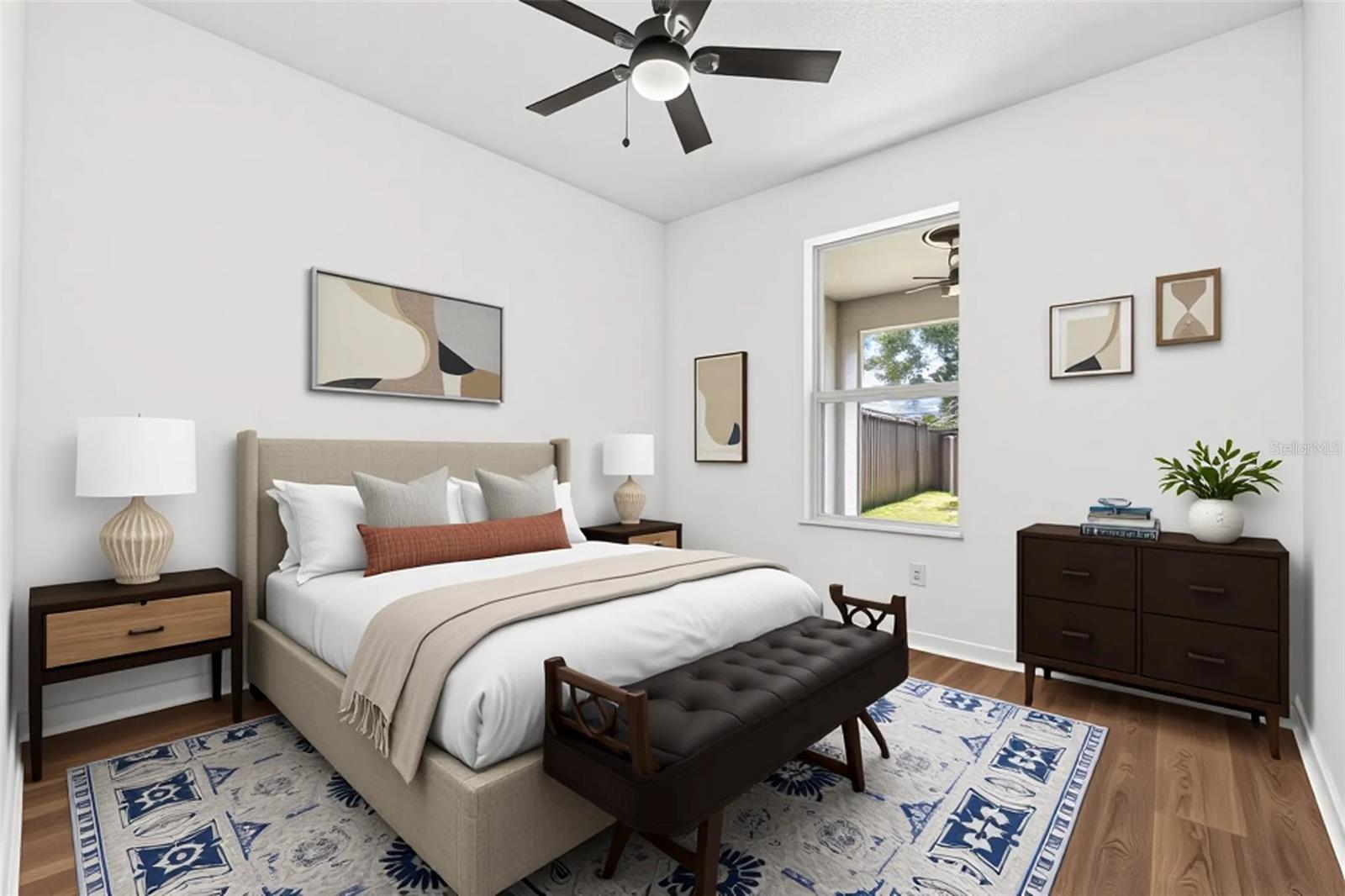 Virtual Staged First Floor Guest Bedroom 1