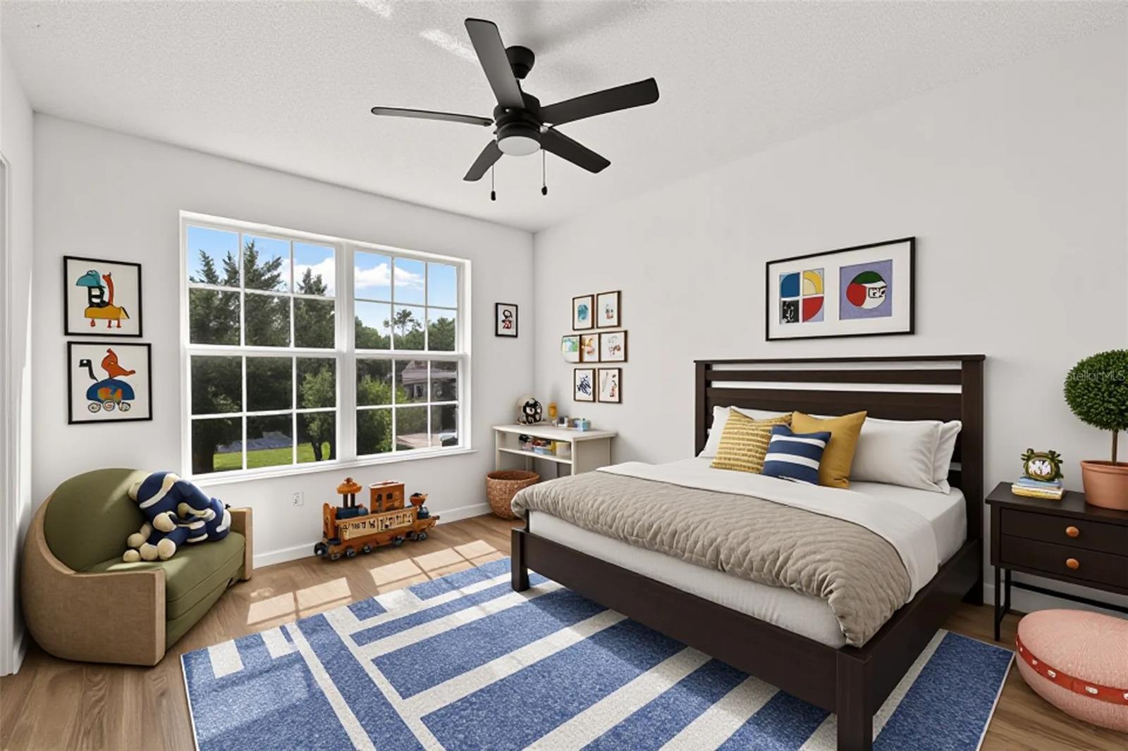 Virtual Staged Second Floor Guest Bedroom 2