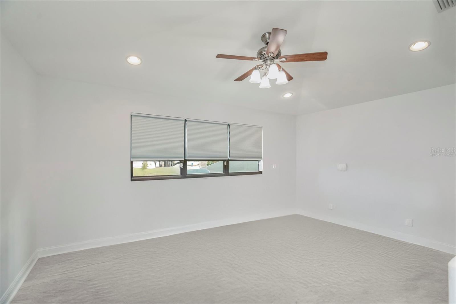 Loft bonus room virtually staged with no furniture