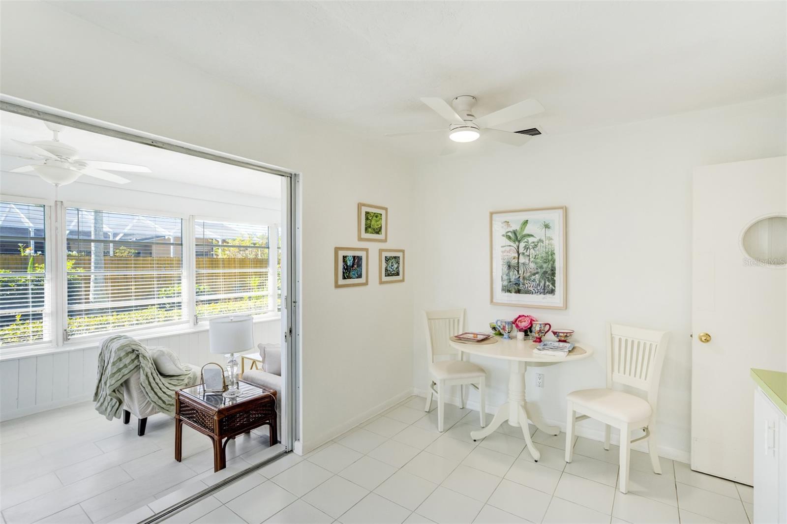 Breakfast nook in kitchen