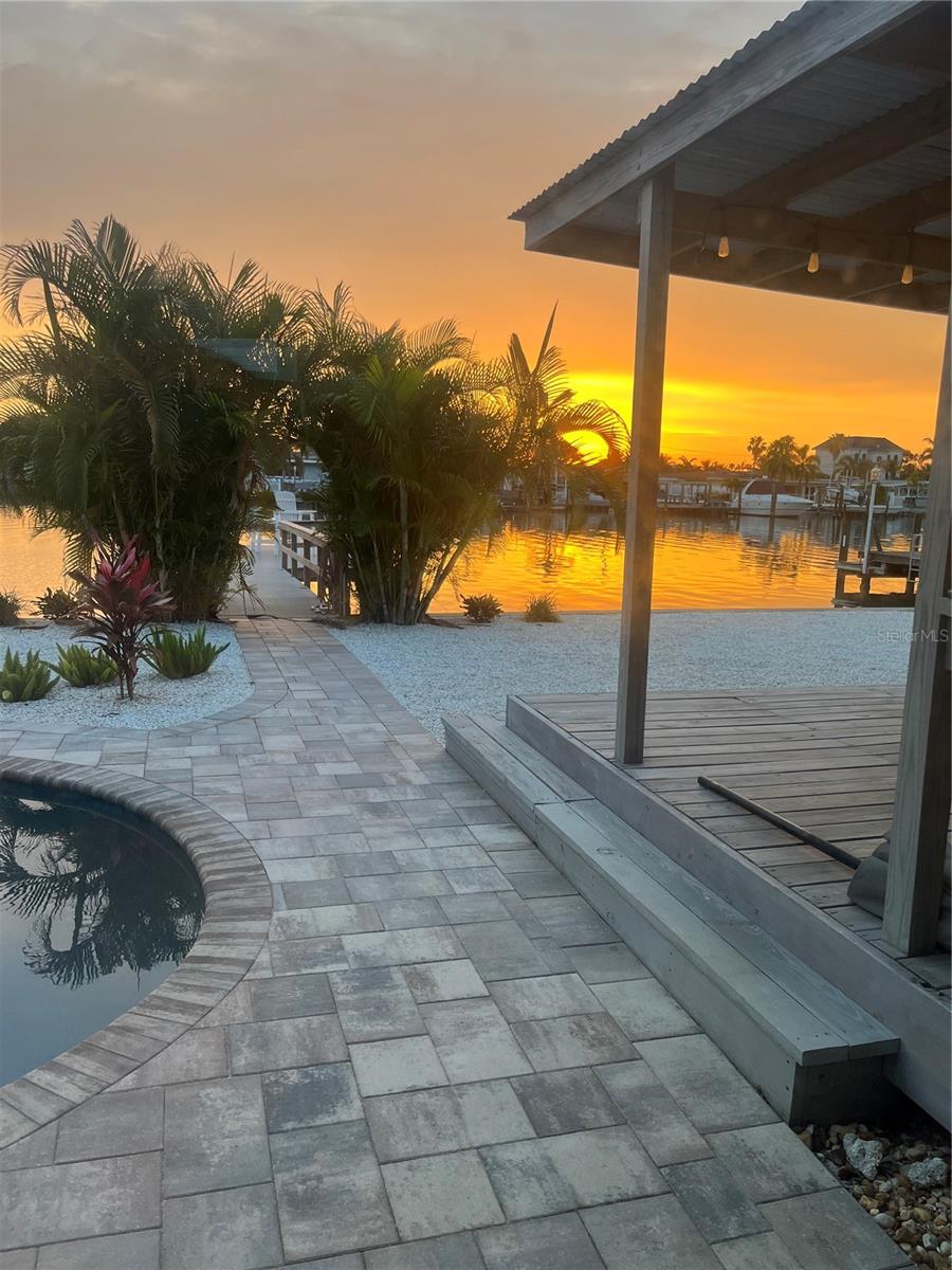 Pre-storm landscaping.