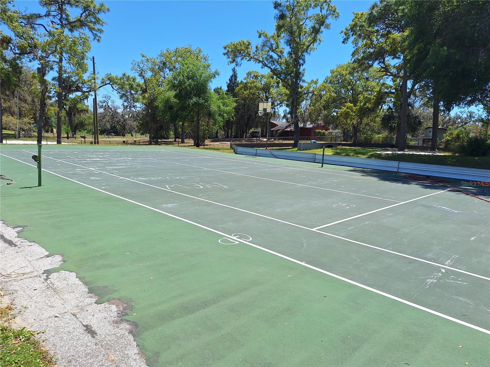 Professional  Size Tennis Court