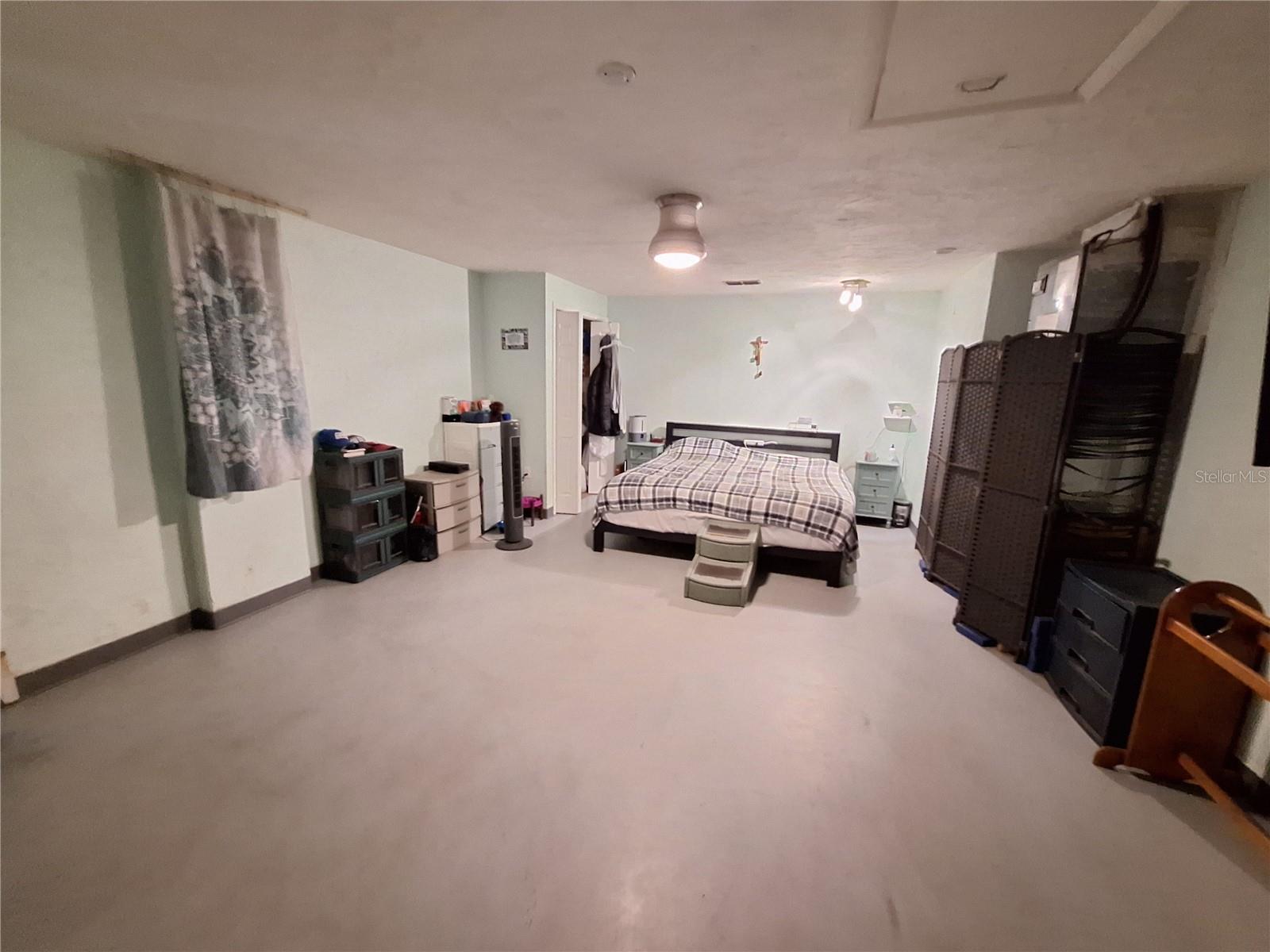 Bedroom was previously a Garage before apartment was built