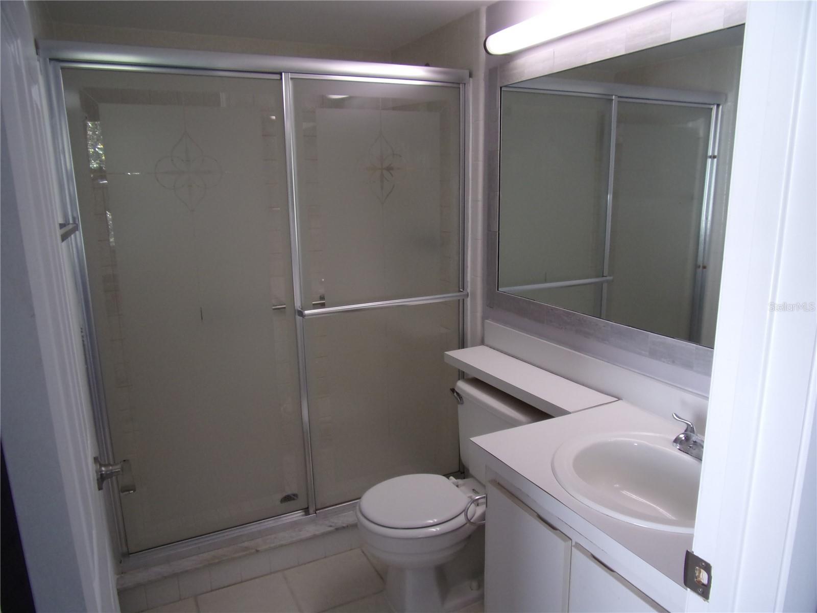 Bathroom has Stall Shower