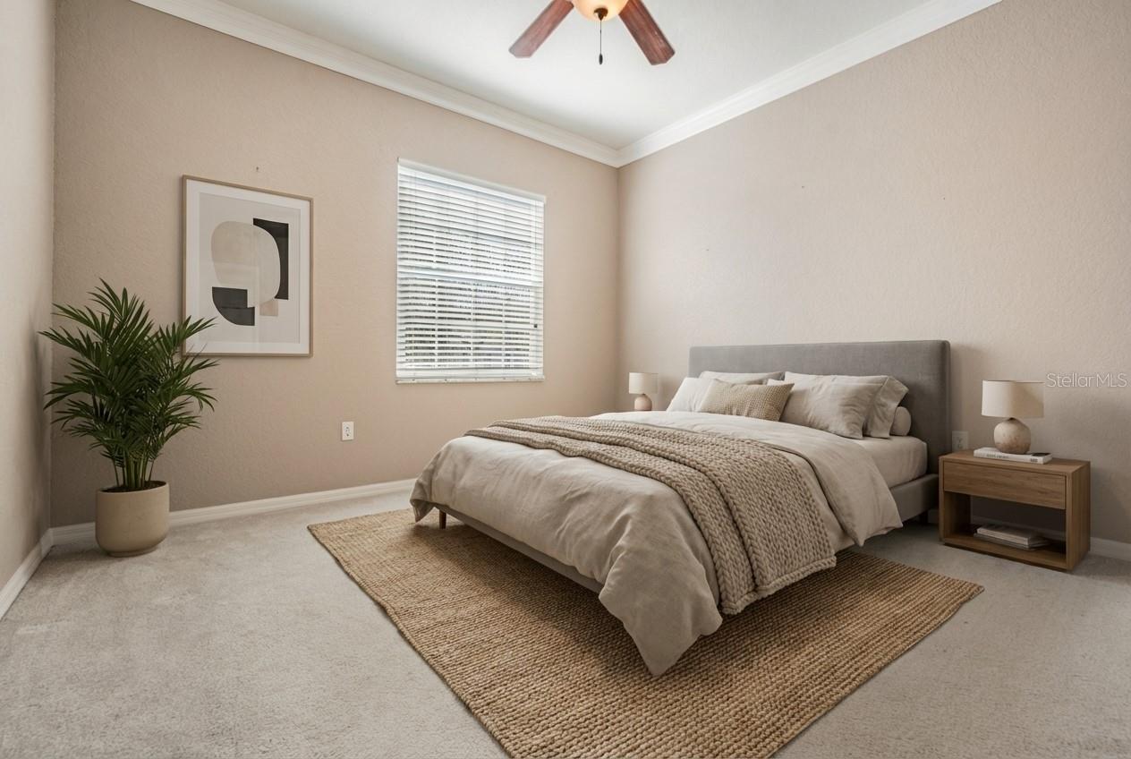 Virtual staging of bedroom 1
