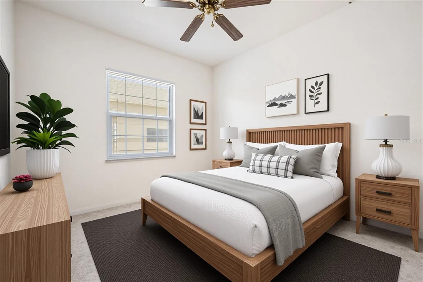 Virtual staging of bedroom 4