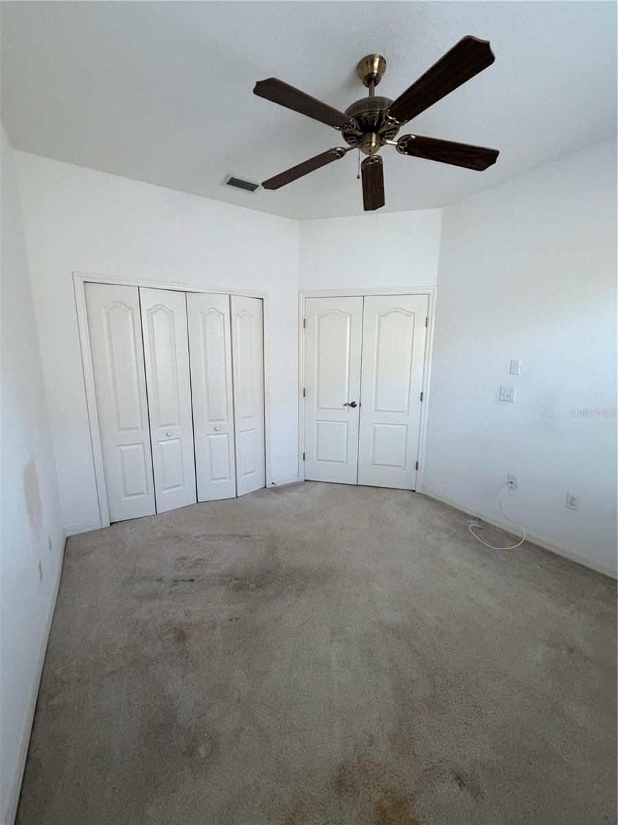 double closet and French door to hallway