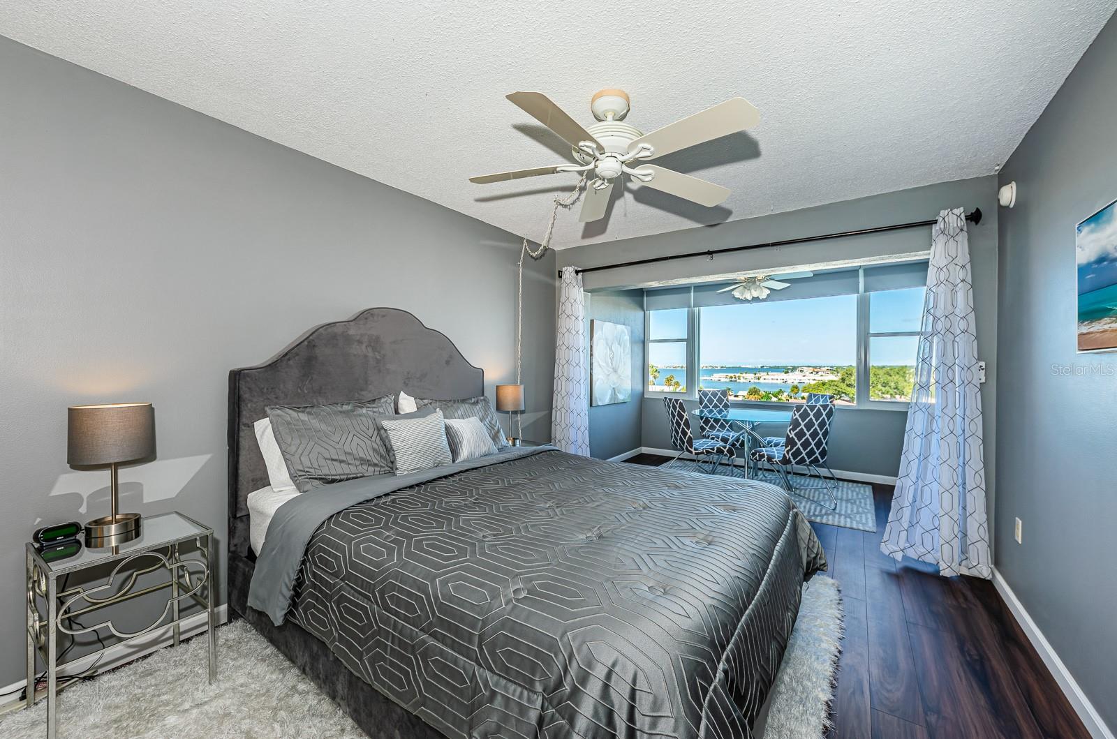 Primary bedroom with walk-in closet