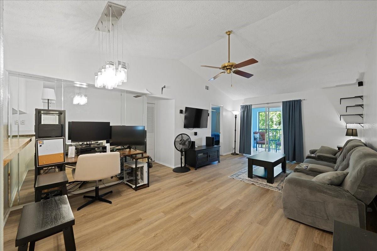 Combination dining room and living room