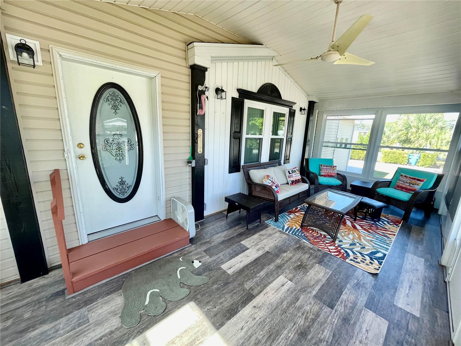 Front PorchThis is such a relaxing porch with a fireplace