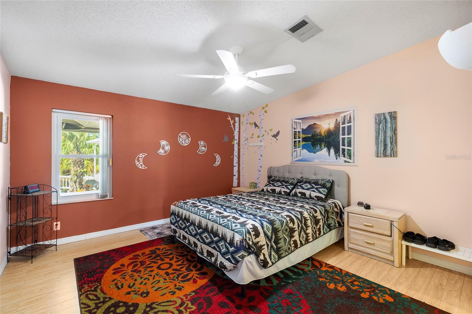 Bedroom #2 offers a ceiling fan