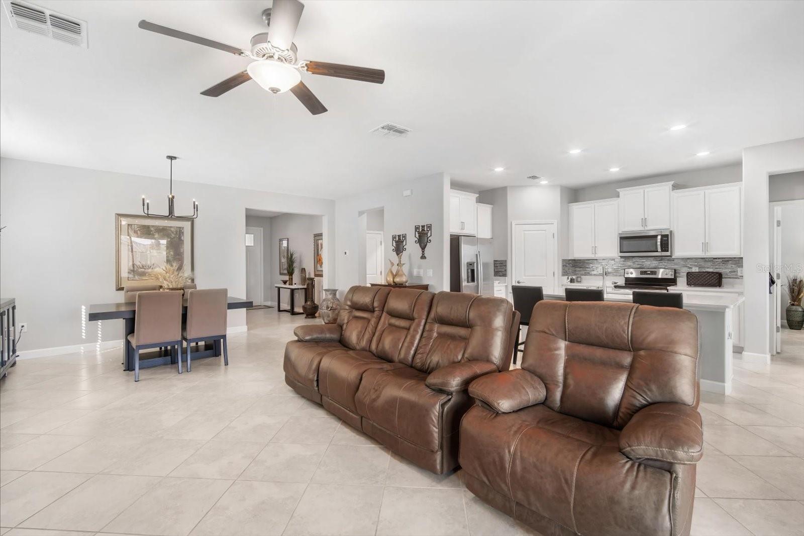 Open floor plan with subtle but powerful upgrades