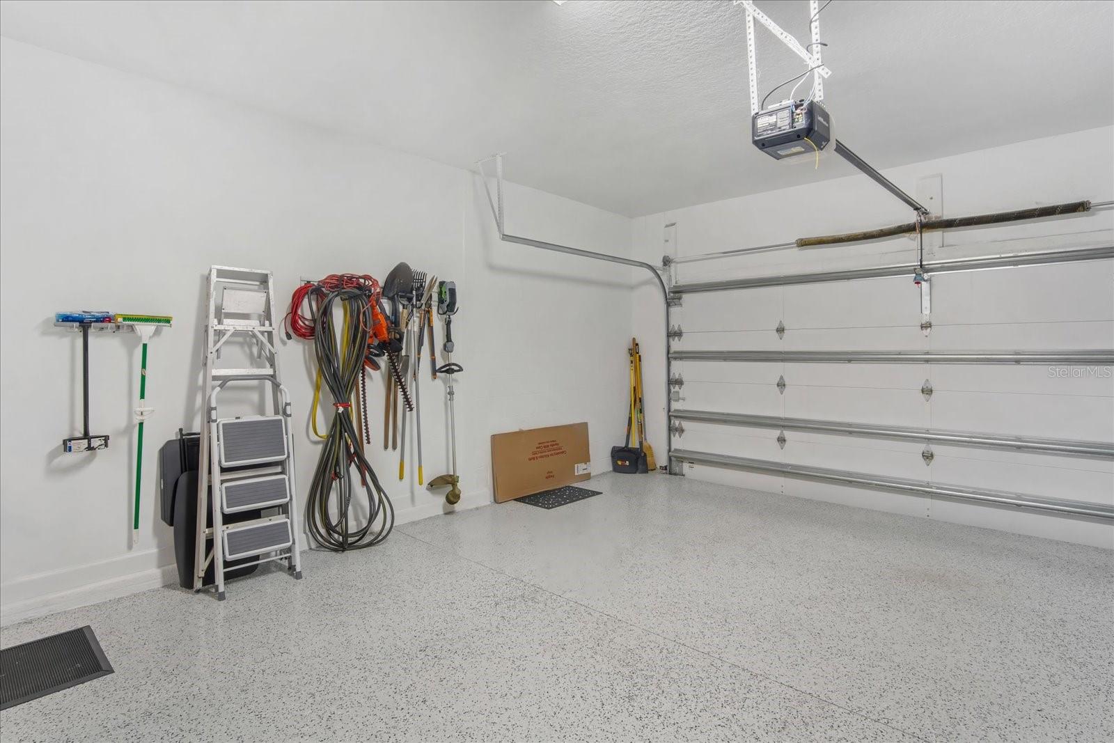 Upgraded epoxy floor in the garage