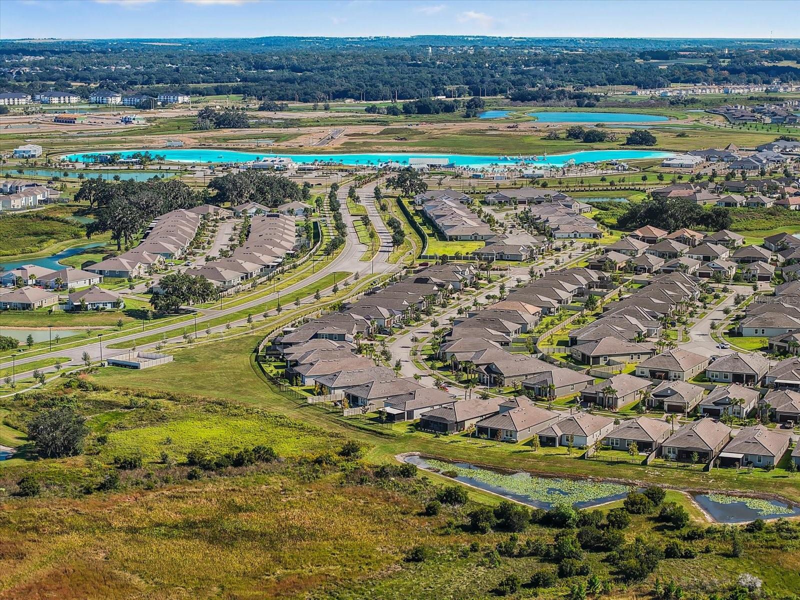 Drone shot of the main lagoon