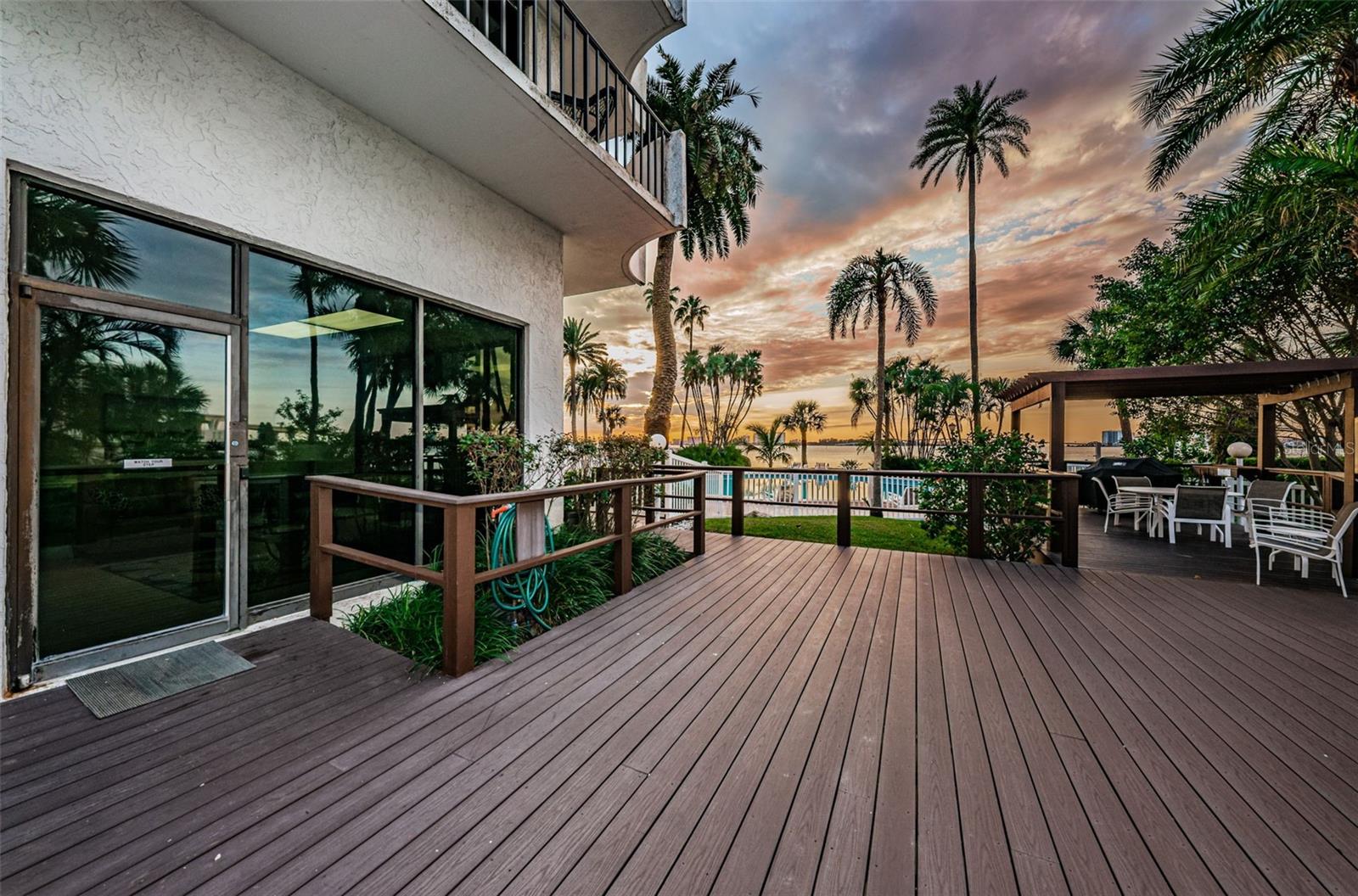 Decking off pool area
