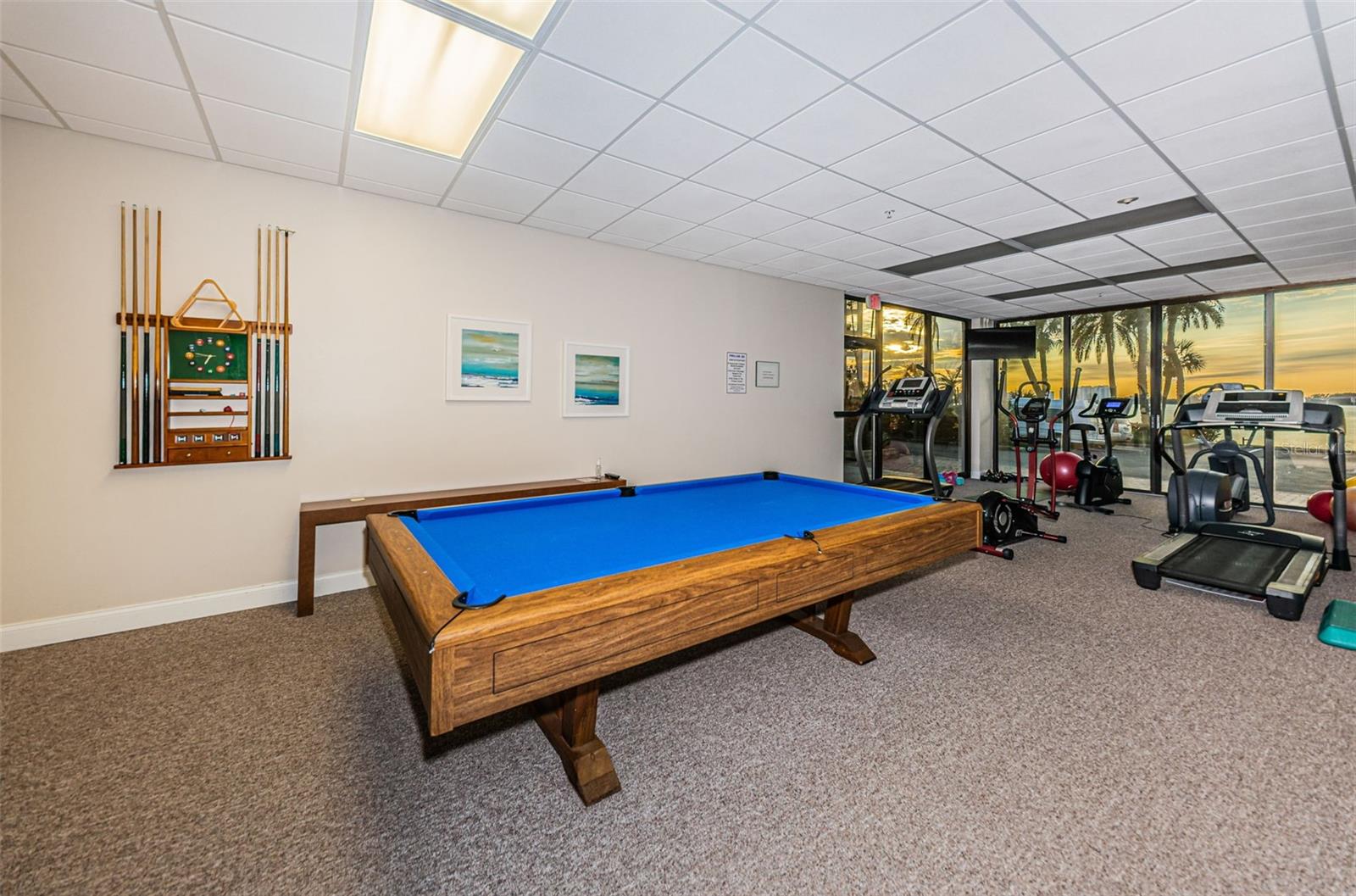 Clubhouse billiards area